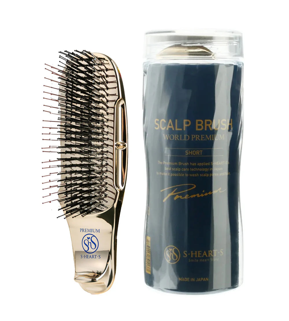 S-HEART-S Scalp Brush World Premium Short Gold
